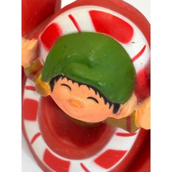 Hallmark JOY Christmas Figurine Candy Cane Design Elf Accent Vintage 1978 - Picture 7 of 7